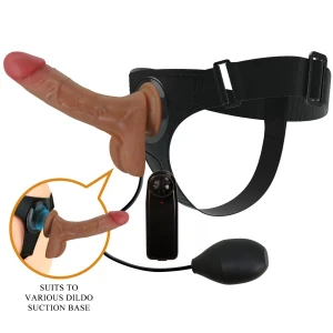 PRETTY LOVE - UNIWERSALNE SZELKI Z WIBRACYJNYM I STRZASKUJÄCYM DILDO 15,5 CM MULATO